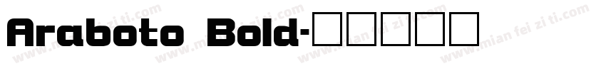 Araboto Bold字体转换